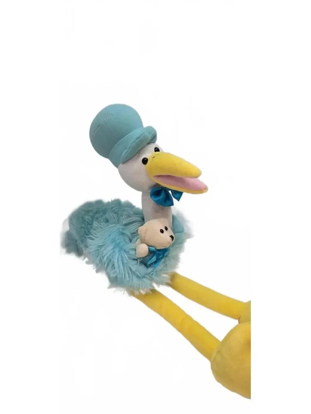 Vintage Fisher-Price Plush Singing Bird with Teddy Bear